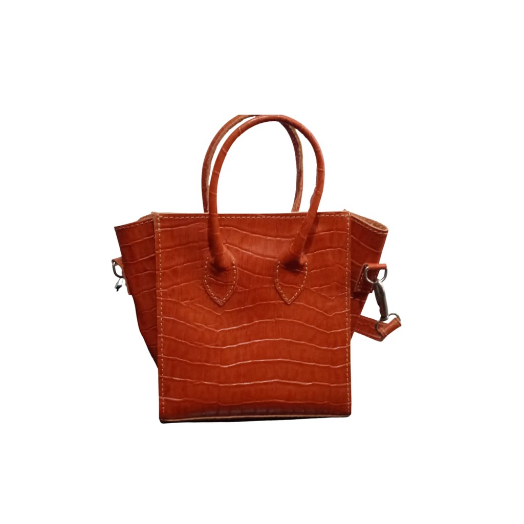 Bolsa Em Couro Leg Timo Croco Shopee Brasil