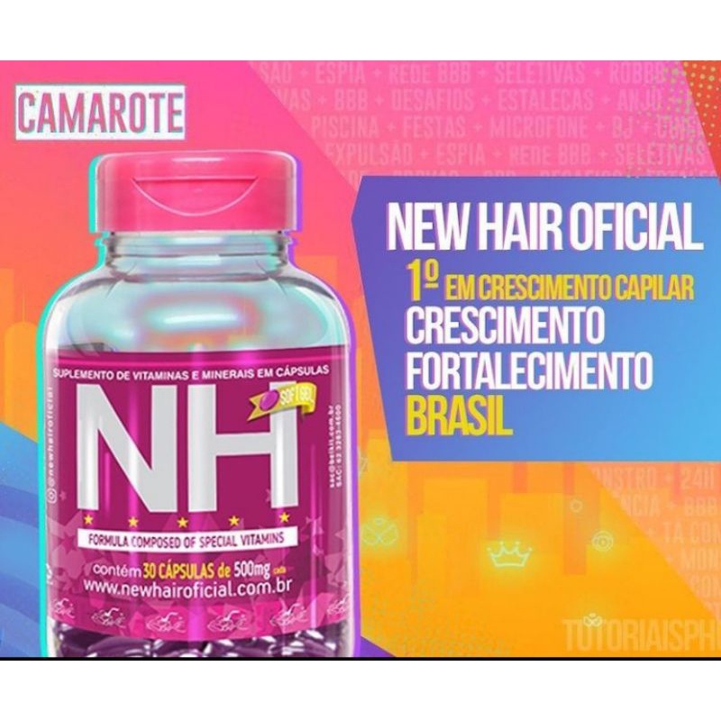 Vitamina Para Cabelos E Unhas New Hair Crescimento Capilar