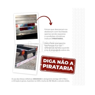 Kit 50 Faixas Laterais Adesivas Refletivas DM 1 Faixa Refletiva Para