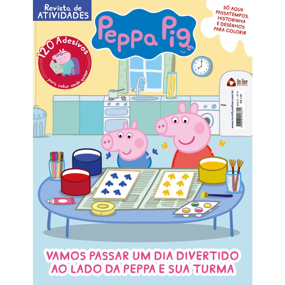 Peppa Pig Revista De Atividades Adesivos Shopee Brasil