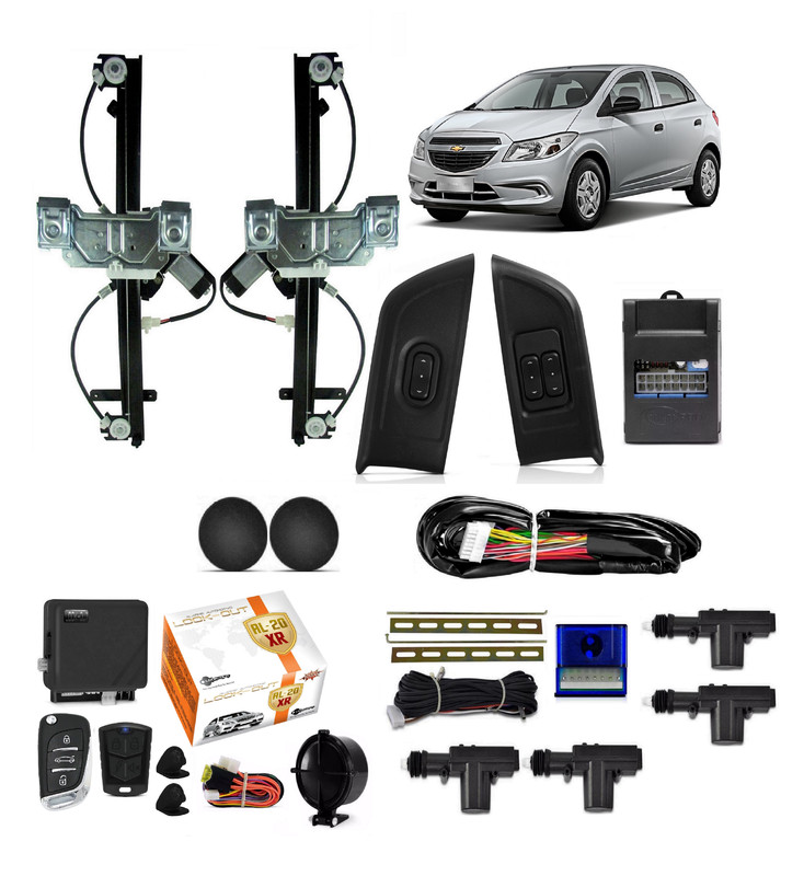 Kit Vidro Eletrico Novo Prisma Onix Joy Lt Ltz 2012 2013 2014 2015 4