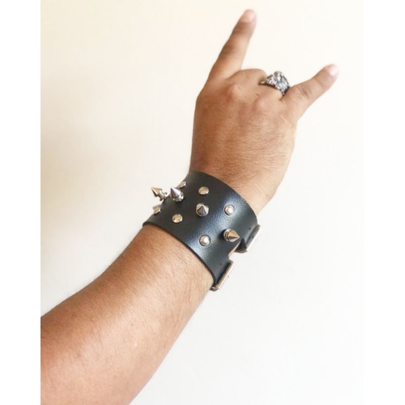 Bracelete Spike Punk Rock Shopee Brasil