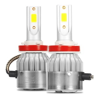 Par Lâmpadas H4 Super Led Full Branca 6000k 7200 Lumens C6 H1 H16 HB4