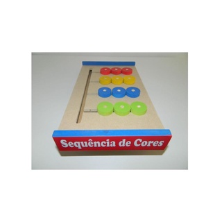 Brinquedo De Madeira Montessori Jogo De Madeira Sequência De Cores