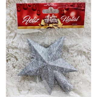 Ponteira Estrela Glitter Brilho De Cm Cm Enfeite Decorativo