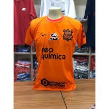 Camisa Corinthians Treino Preta Laranja Cassio Goleiro 2021 22 Shopee