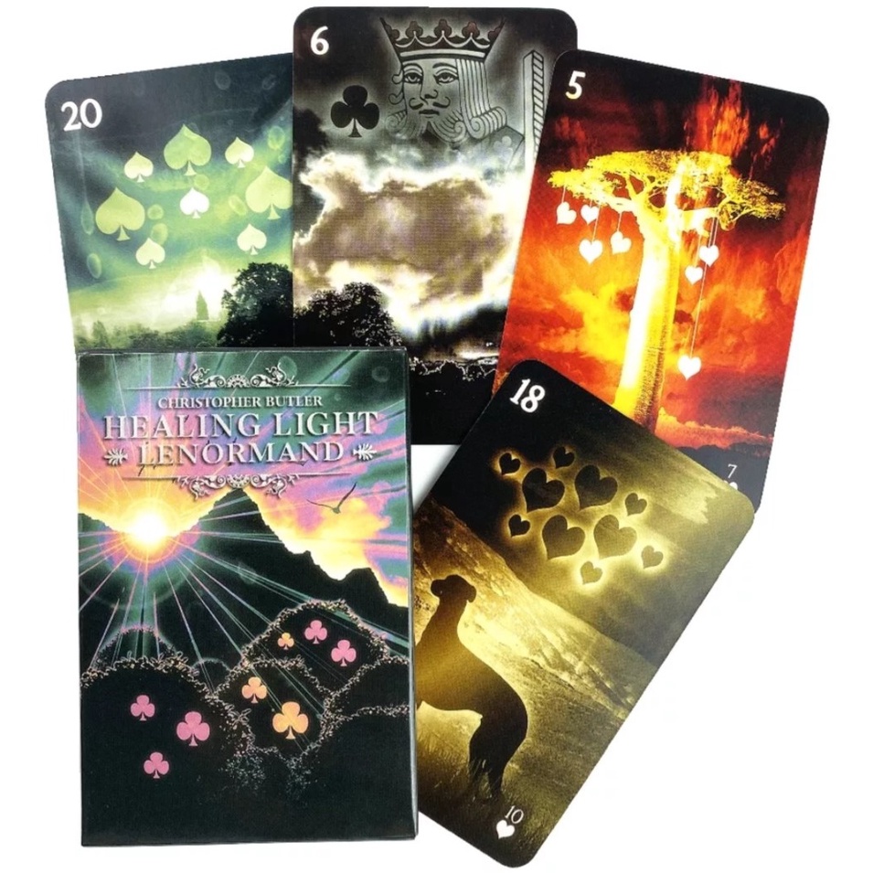 Healing Light Lenormand Oracle Deck Or Culo Luz Da Cura Baralho Cigano