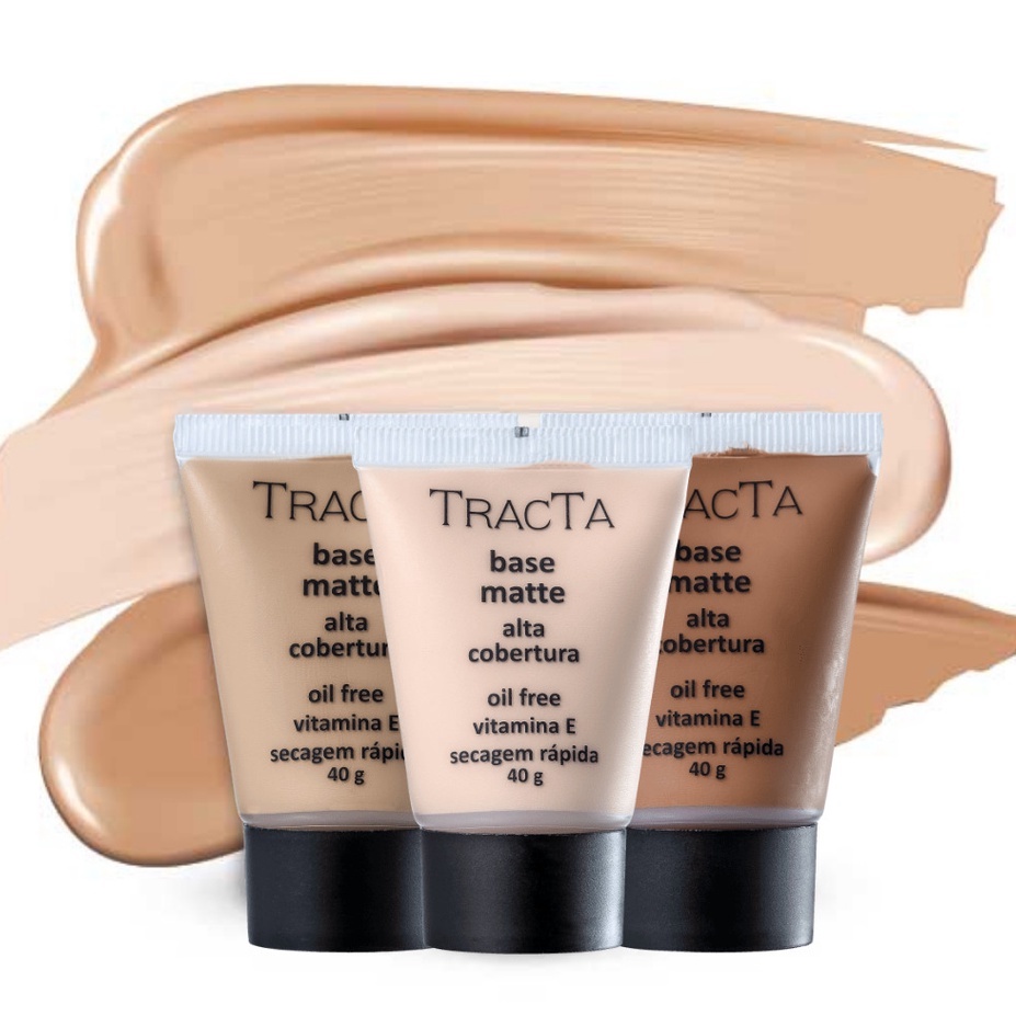 Tracta Base Matte Oil Free Alta Cobertura 40g Shopee Brasil