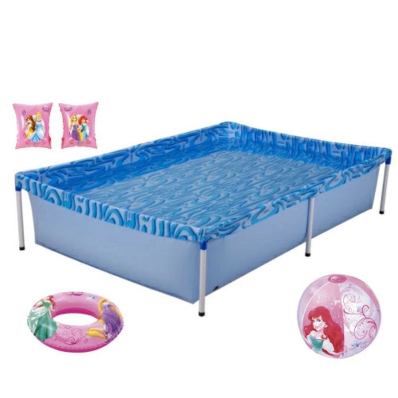 Kit Piscina De Armacao 1000l Boia De Braco Boia E Bola Princesas