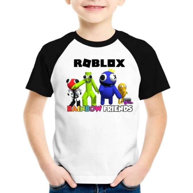 Camiseta Rainbow Friends Jogo Roblox Blue Infantil Shopee Brasil