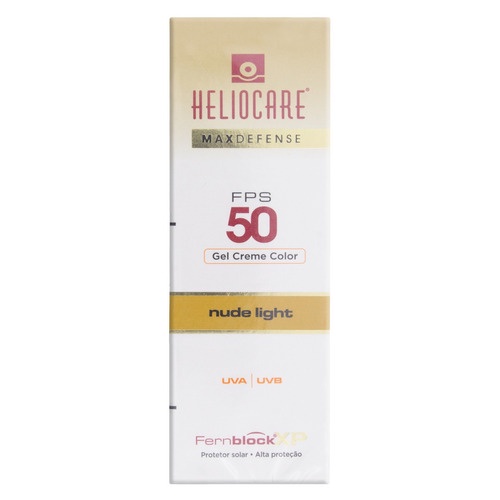 Protetor Solar Heliocare Max Defense Nude Light Gel Creme Color Fps