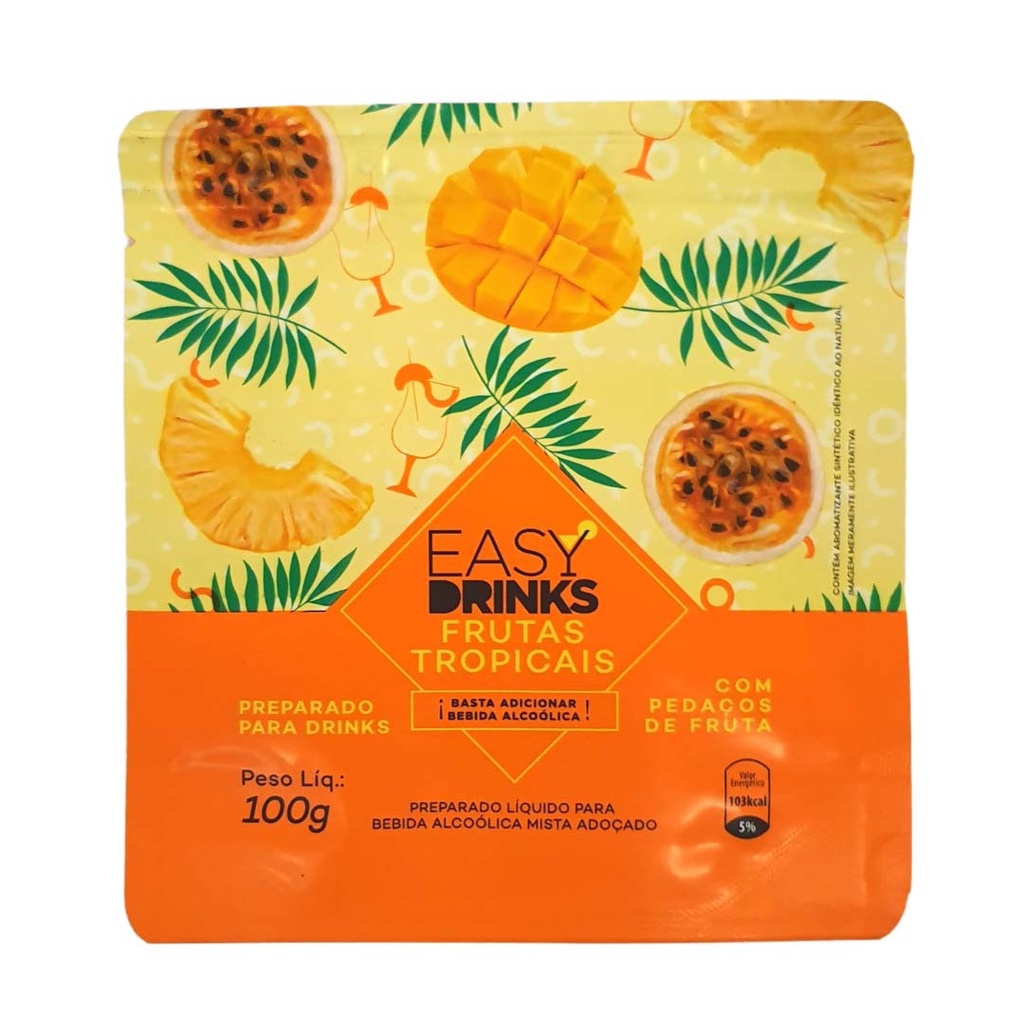 PREPARO MIX EASY DRINK DE FRUTAS TROPICAIS 100GR Shopee Brasil