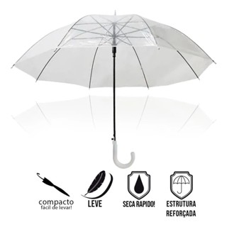 Guarda Chuva Sombrinha Transparente Sem Estampa Chuva E Sol Shopee Brasil