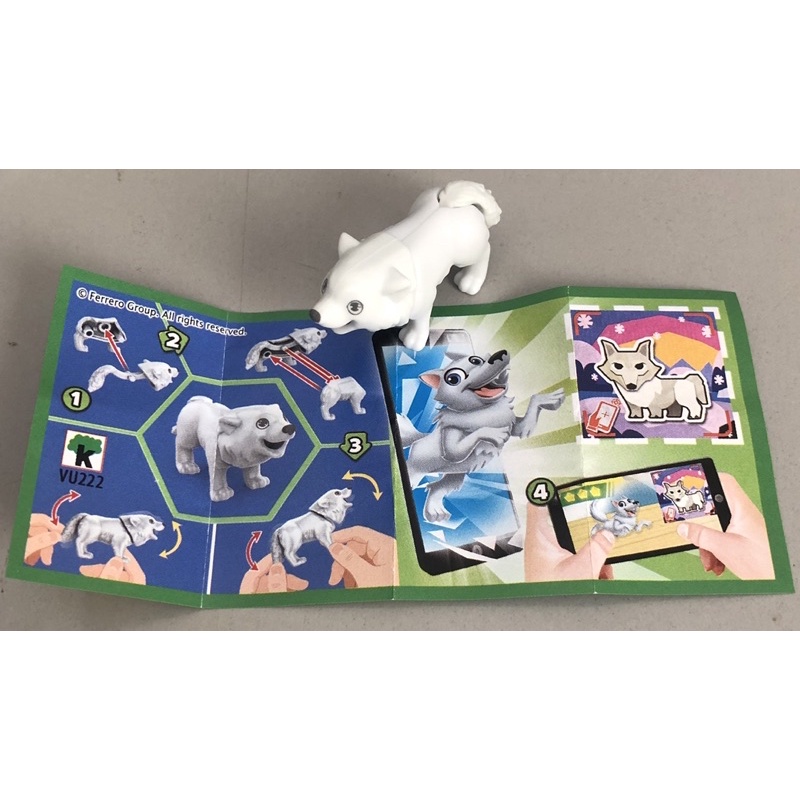 MINIATURA KINDER OVO LOBO BRANCO VU 222 Shopee Brasil