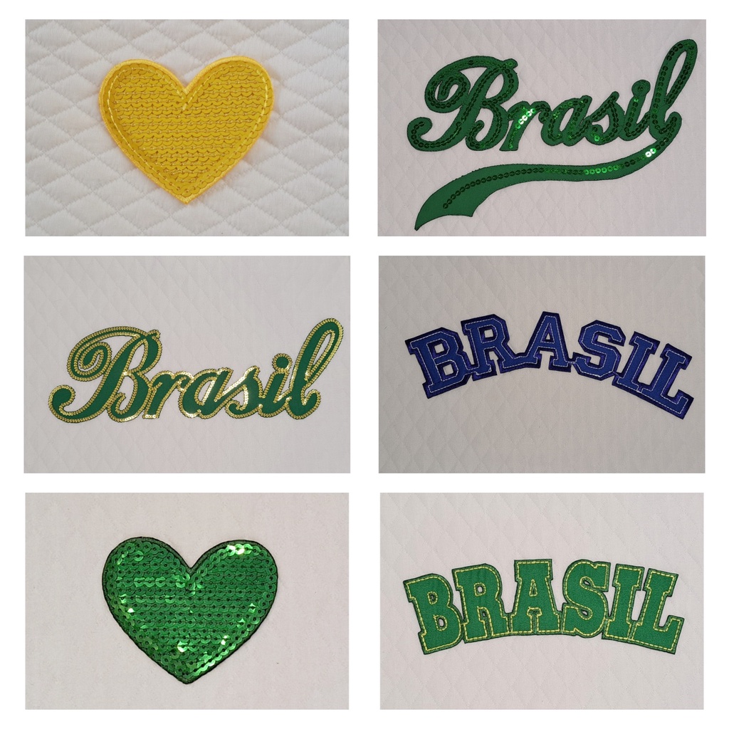 Copa Do Mundo Brasil Patch Aplique Bordado Termocolante Brasil Para 1