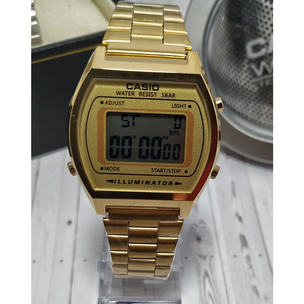 Casio Vintage Linha Gold B640 Rose A Prova Dagua Unissex Shopee