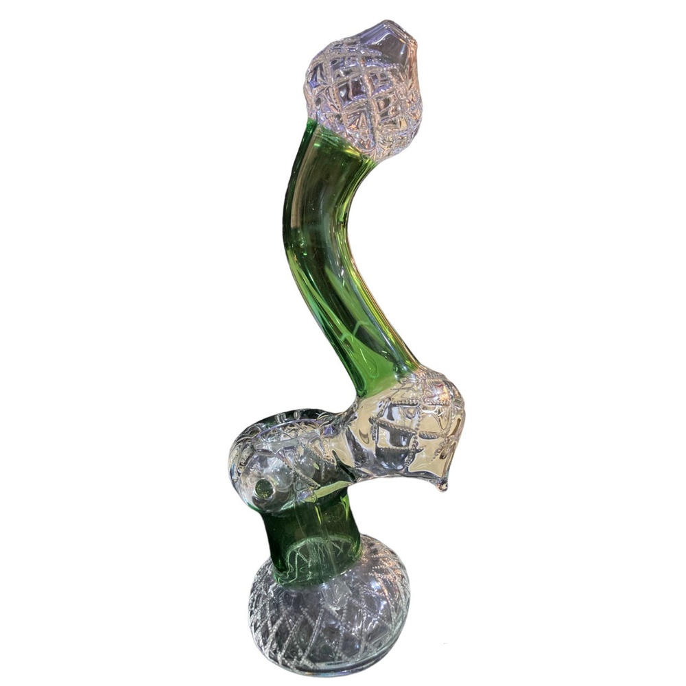 Bong Agua Pipe Cachimbo Artesanal Indiano Limpador Metal Vidro Pequeno