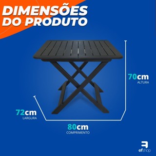 Kit Mesa Quadrada Plastica Dobravel C Cadeiras Bar Jardim Shopee