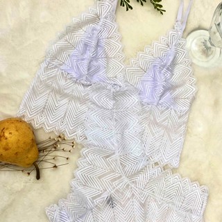 Conjunto Lingerie Renda Sensual Luxo Langerie Feminina Sexy Suti Sem