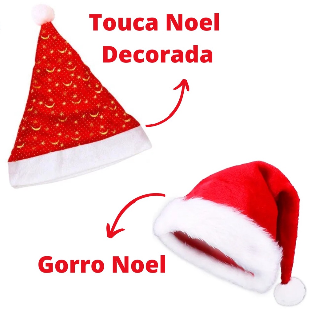 Touca Gorro Papai Noel Veludo Para O Natal Linha Premium Unidade