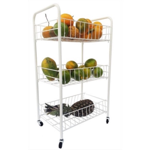 Fruteira Organizador Vertical Rodinhas 3 Cestos Shopee Brasil