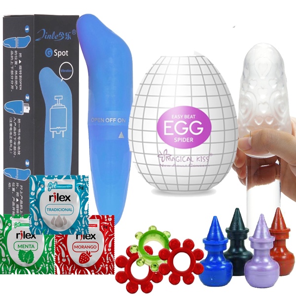 Kit Sex Shop 11 Itens Vibrador Ponto G Egg Masturbador Lubrificante