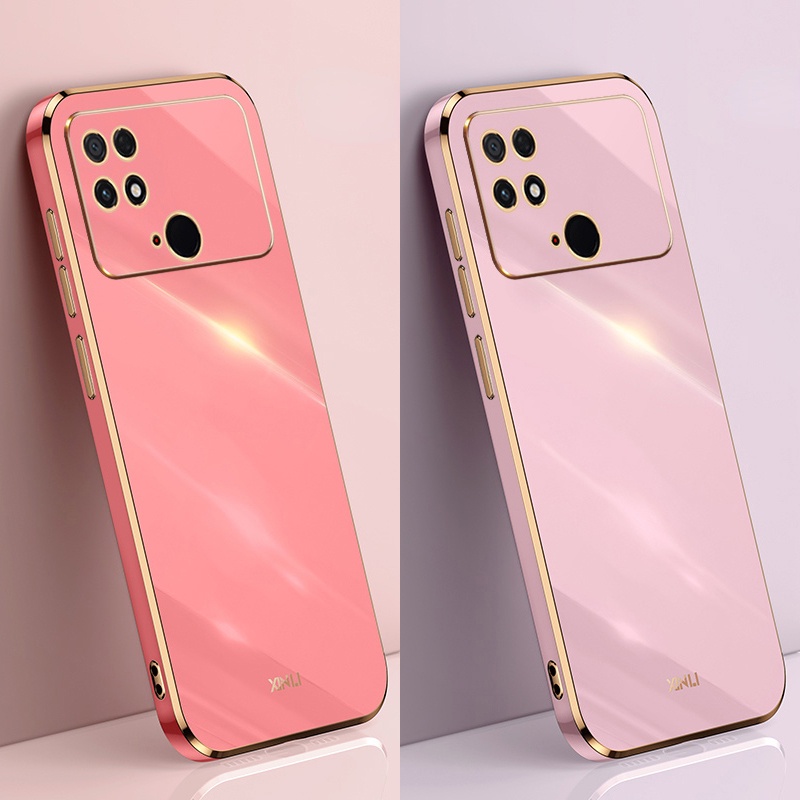 Capa Quadrada De Luxo TPU Macia De Celular Para Xiaomi Poco C40 Anti