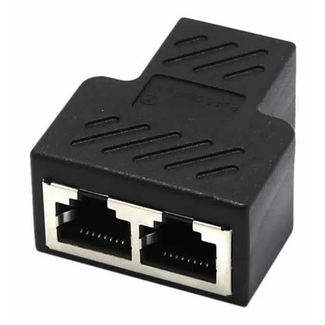 Conector Extensor Duplicador Rj45 Splitter Plug T Preto Shopee Brasil