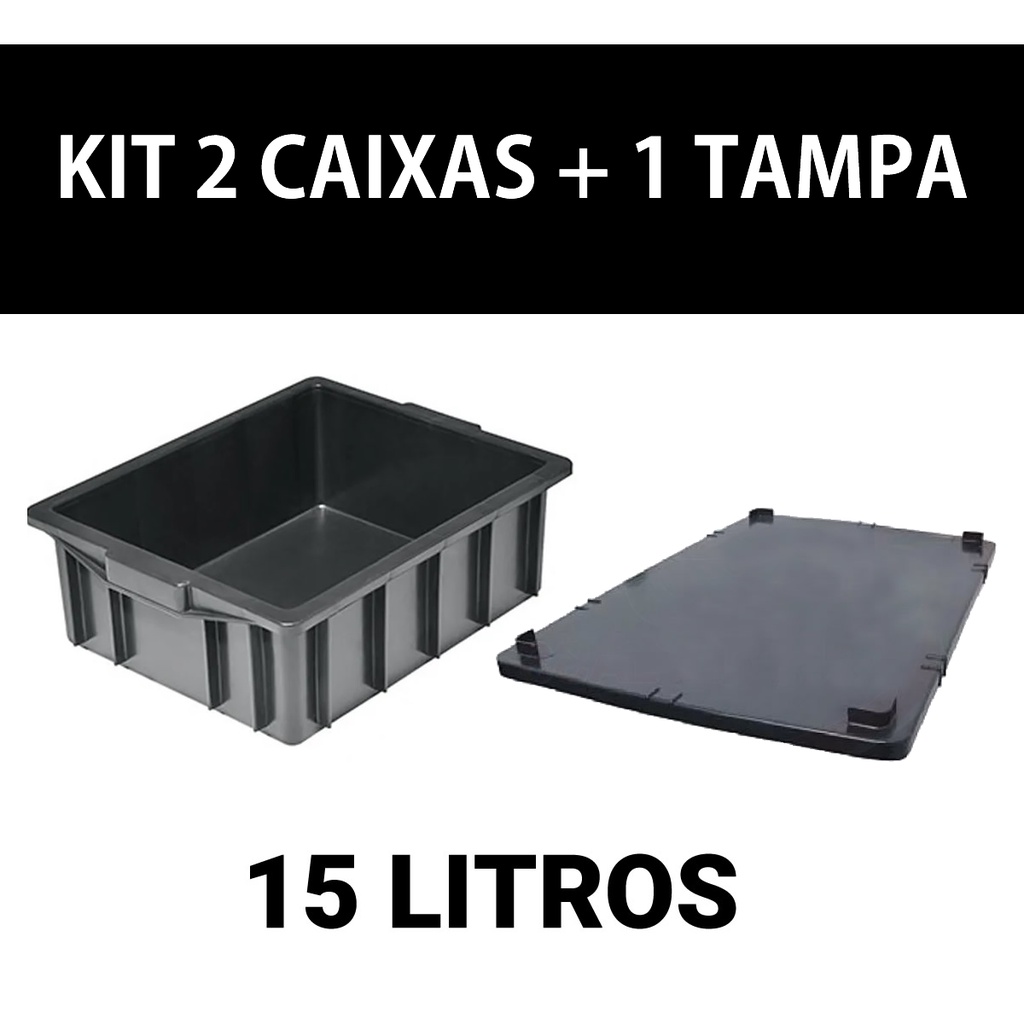 Kit Caixa Litros Tampa Ideal Para Fazer Composteira Shopee