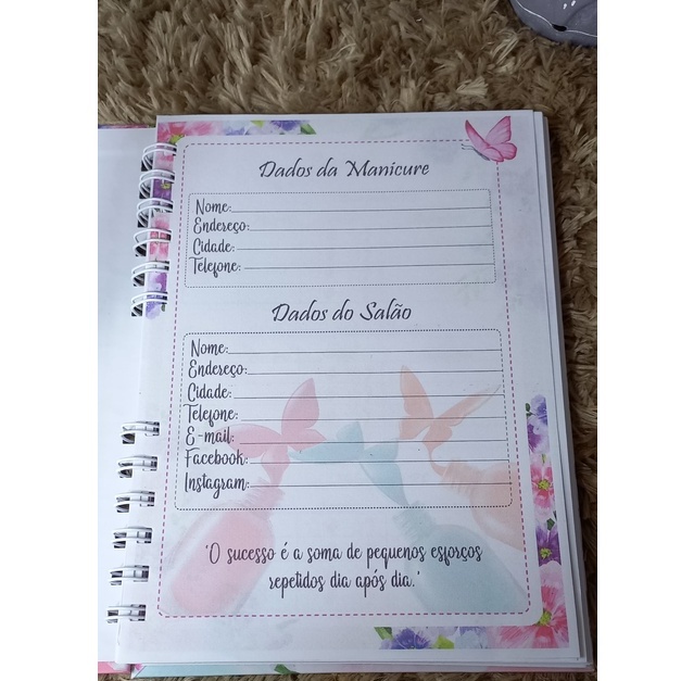 Agendamento Para Manicure E Pedicure Caderno Capa Dura Shopee Brasil