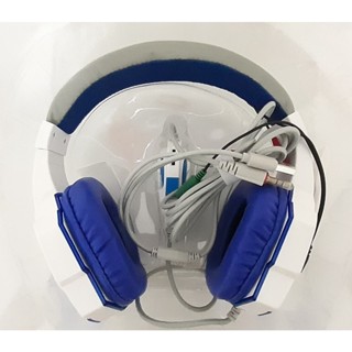 Fone De Ouvido Over Ear Gamer Knup KP 397 Branco E Azul Shopee Brasil