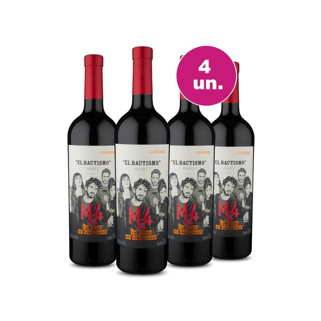 Kit 4 Vinho Tinto Argentino El Bautismo Malbec 2021 750ml Shopee Brasil