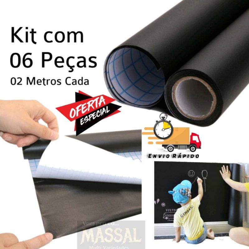 Kit Rolos Papel De Parede De Pvc Para Recados Adesivo M X Cm