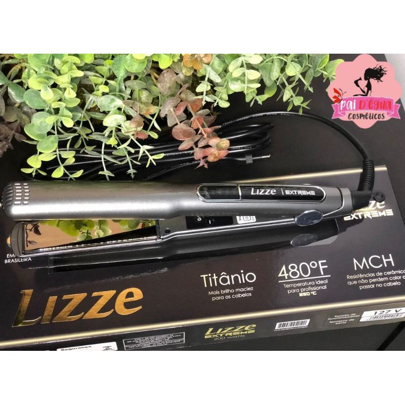 Chapinha De Cabelo Lizze Profissional Extreme Cinza 220v Shopee Brasil