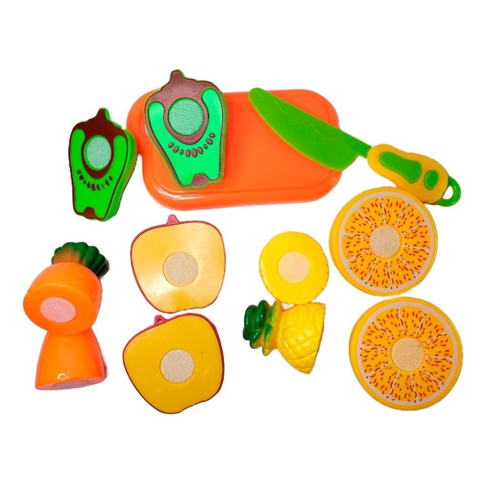 Kit Brinquedo Educativo Frutas De Cortar Infantil 12 Pcs Comidinhas