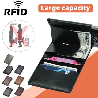 Fibra De Carbono Titular Do Cart O Carteiras Homens Marca Rfid Preto