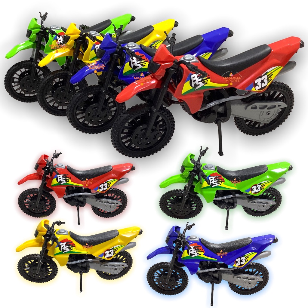 Brinquedo Moto De Trilha Motocross Miniatura Cole O Pneu Borracha