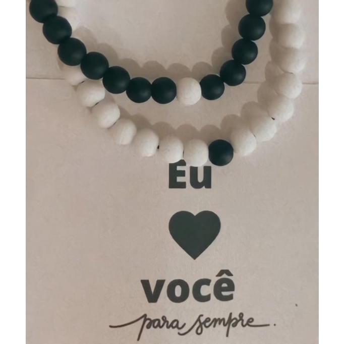 Pulseira Casal Preto E Branco Shopee Brasil