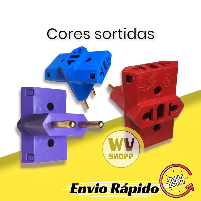 Adaptador Benjamim Tipo T Colorido Shopee Brasil