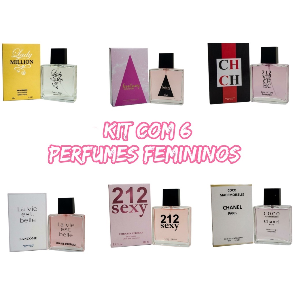 Kit Perfumes Importados Femininos Unidades Ml Para Revenda