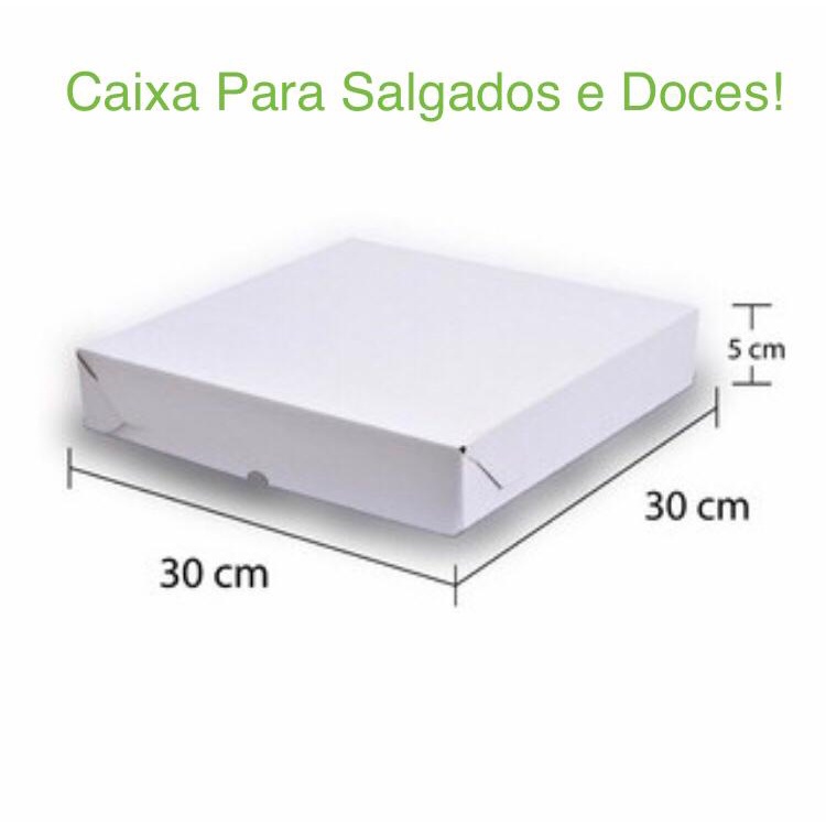 10 Caixas Quadrada Para Esfihas Salgados Doces 30x30cm Tamanho G 10