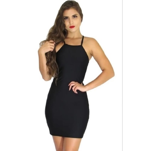 Vestido Tubinho Preto Estilo Blogueira Costa Nua Shopee Brasil