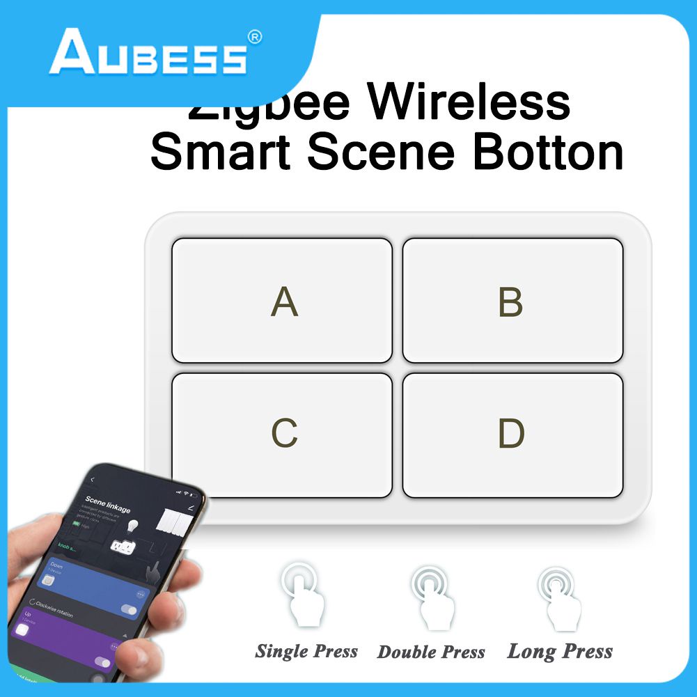 Aubess Tuya Wifi Switch Wall Interruptor Inteligente Gang Glass