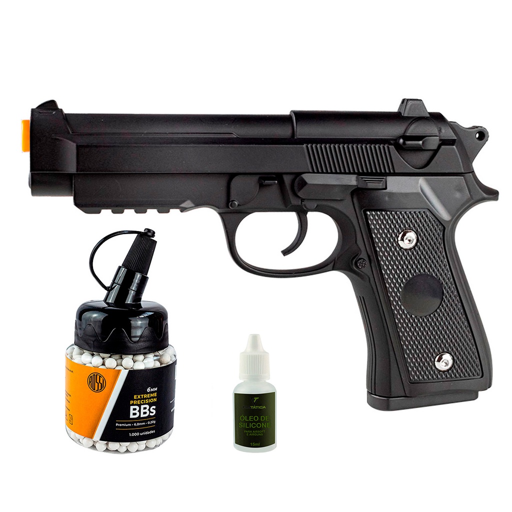 Pistola Airsoft Spring Saigo M Bbs Mm Corre Que Ta Baratinho