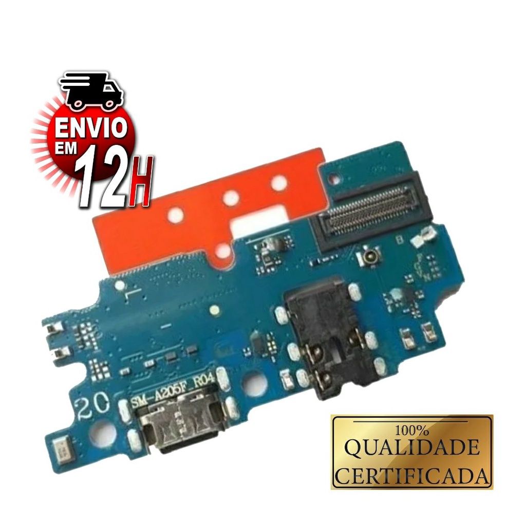 Placa Conector De Carga E Microfone Galaxy A20 A205 Shopee Brasil