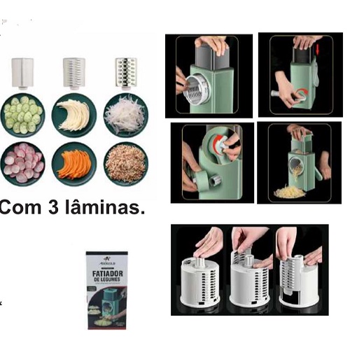 Cortador Ralador Fatiador De Legumes Vegetais Multifuncional Shopee