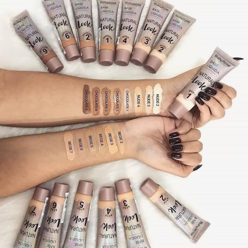 Base Líquida Natural Ruby Rose Acabamento Natural Bege e Nude Shopee