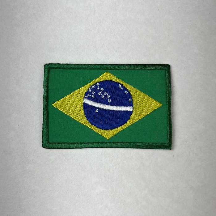 Bandeira Do Brasil Bordado Aplique Patch Termocolante Shopee Brasil