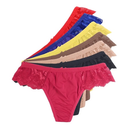 Kit Calcinhas Fio Dental Lingerie Sexys Renda Laterais Shopee Brasil