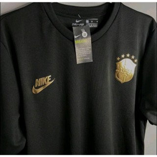 Camisa Do Brasil Preta Emblema Dourado Primeira Linha Shopee Brasil